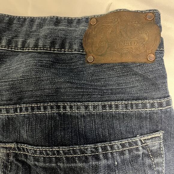 Ecko Unltd Baggy Jeans Size 40 Mens Vintage Y2K Denim Straight Leg Blue - Picture 13 of 14